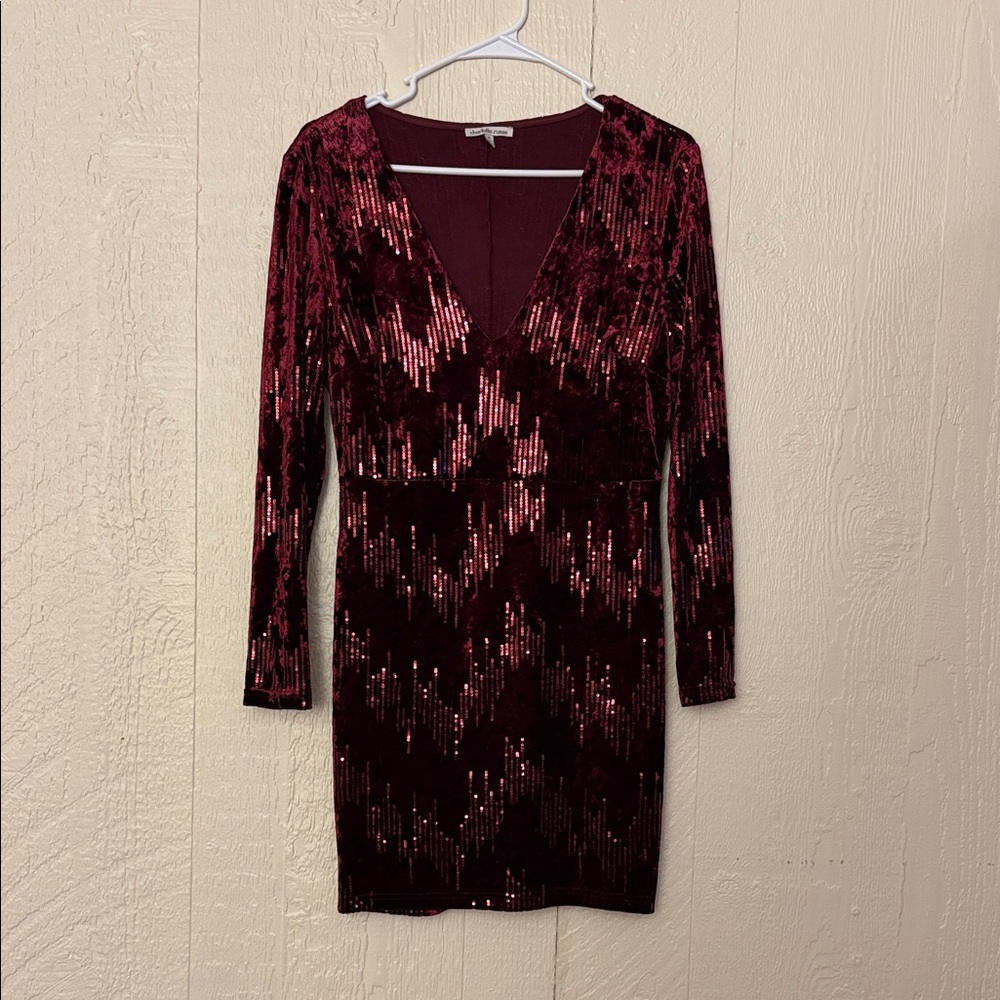 Charlotte Russe Deep Red Sequin Dress